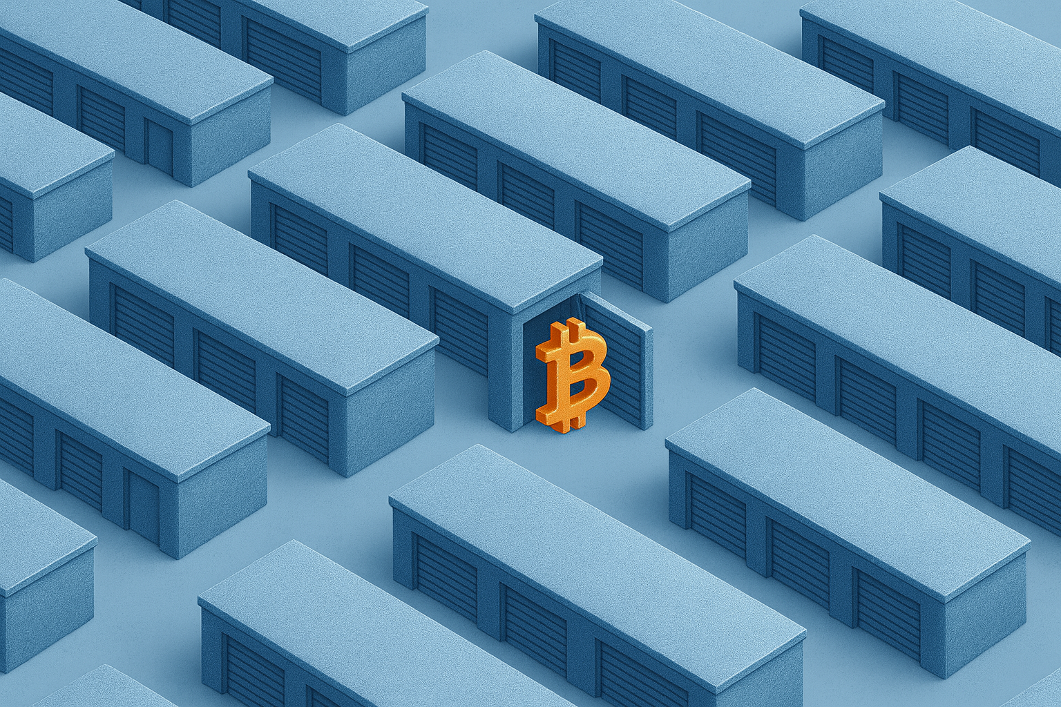 Bitcoin Storage Concept Visualization